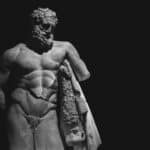 naked man concrete statue