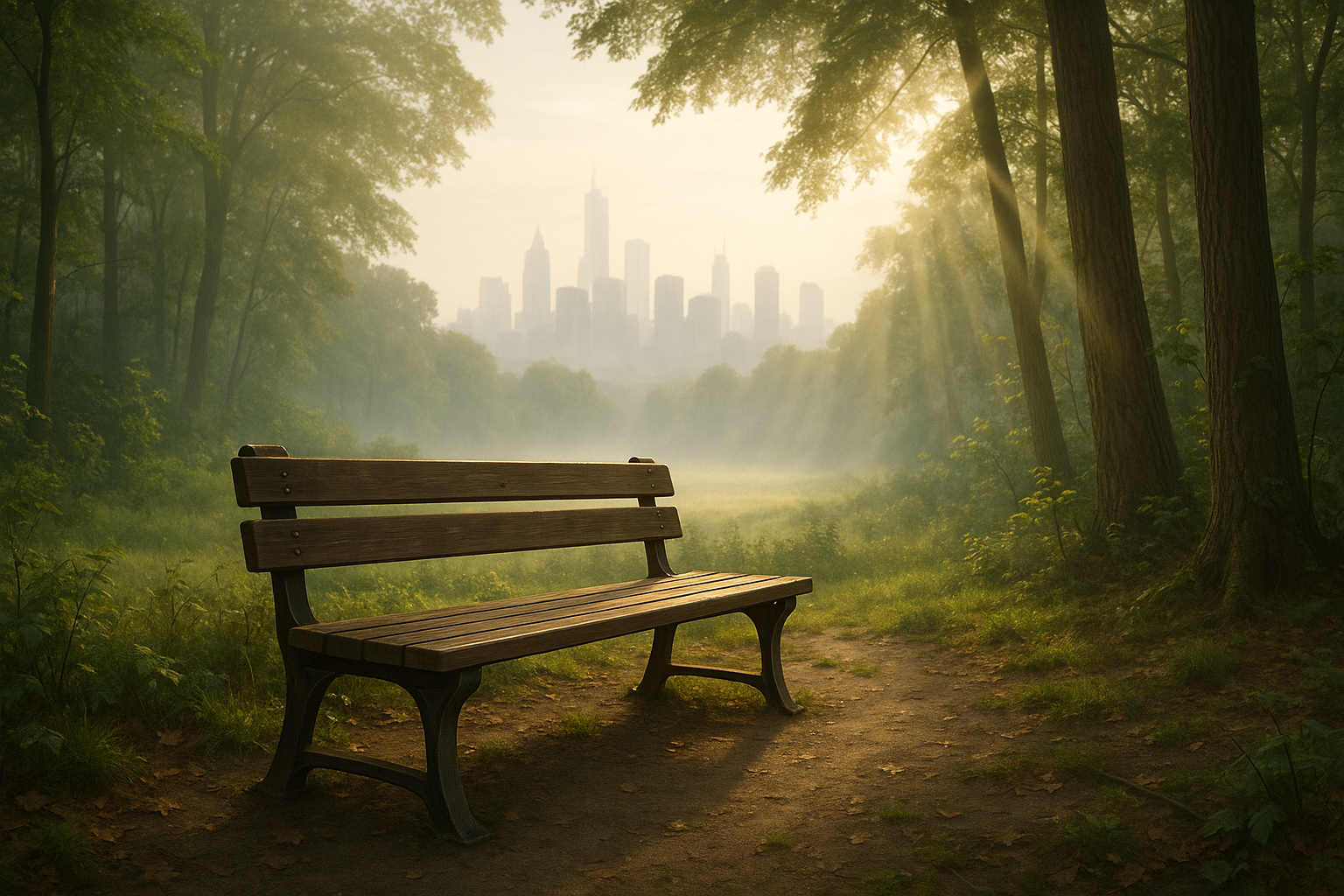 Banc en bois au bord d