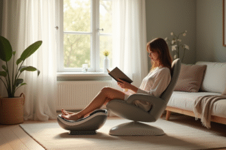 Salon moderne avec massager de pied haut de gamme
